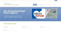 Desktop Screenshot of donatelifeky.org